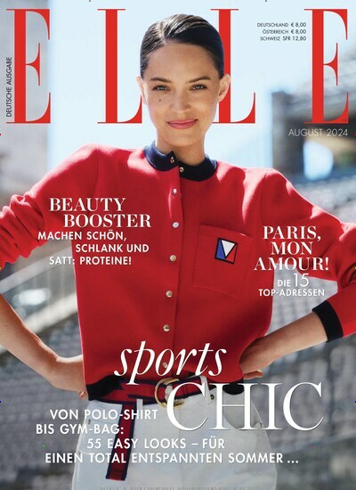 Titelbild der Ausgabe 8/2024 von Elle. Diese Zeitschrift und viele weitere Modemagazine und DIY-Magazine als Abo oder epaper bei United Kiosk online kaufen.