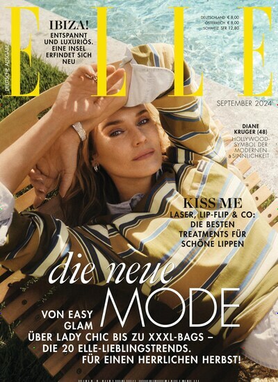 Titelbild der Ausgabe 9/2024 von Elle. Diese Zeitschrift und viele weitere Modemagazine und DIY-Magazine als Abo oder epaper bei United Kiosk online kaufen.