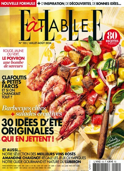 Titelbild der Ausgabe 155/2024 von Elle a table. Diese Zeitschrift und viele weitere Gartenzeitschriften und Wohnzeitschriften als Abo oder epaper bei United Kiosk online kaufen.