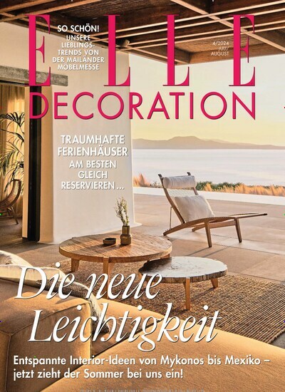 Titelbild der Ausgabe 4/2024 von Elle Decoration. Diese Zeitschrift und viele weitere Gartenzeitschriften und Wohnzeitschriften als Abo oder epaper bei United Kiosk online kaufen.