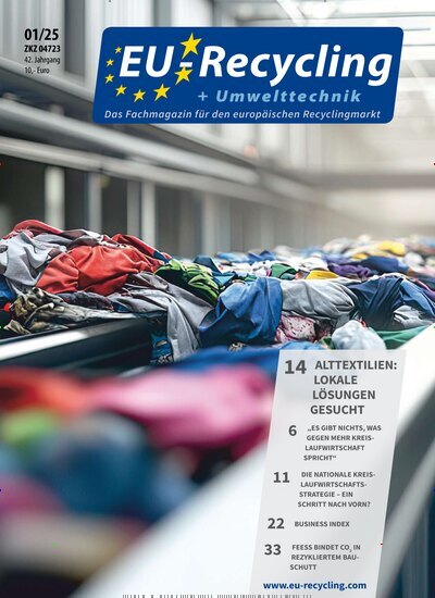 Titelbild der Ausgabe 1/2025 von EU-Recycling. Diese Zeitschrift und viele weitere Naturzeitschriften, Landwirtschaftszeitungen und Umweltmagazine als Abo oder epaper bei United Kiosk online kaufen.