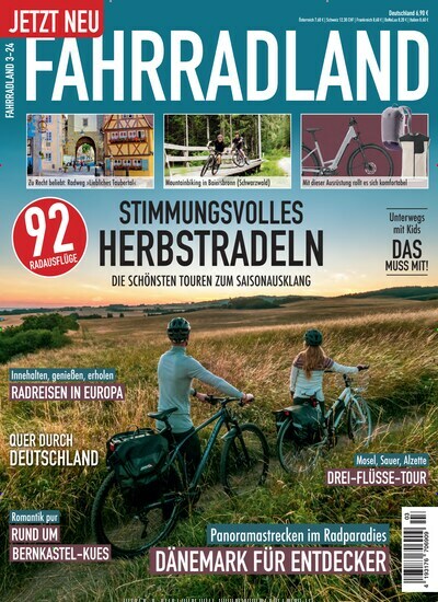 Titelbild der Ausgabe 3/2024 von Fahrradland. Diese Zeitschrift und viele weitere Sportmagazine als Abo oder epaper bei United Kiosk online kaufen.