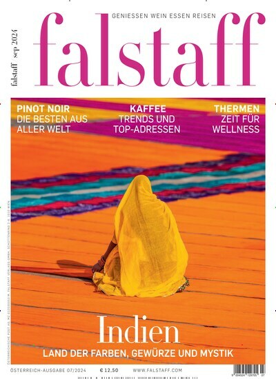 Titelbild der Ausgabe 7/2024 von falstaff Magazin Österreich. Diese Zeitschrift und viele weitere Kochzeitschriften und Backzeitschriften als Abo oder epaper bei United Kiosk online kaufen.