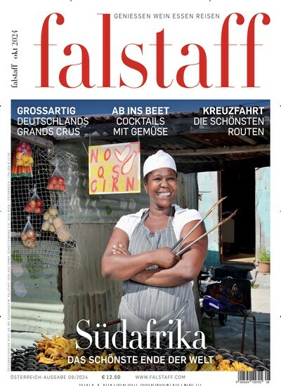 Titelbild der Ausgabe 8/2024 von falstaff Magazin Österreich. Diese Zeitschrift und viele weitere Kochzeitschriften und Backzeitschriften als Abo oder epaper bei United Kiosk online kaufen.