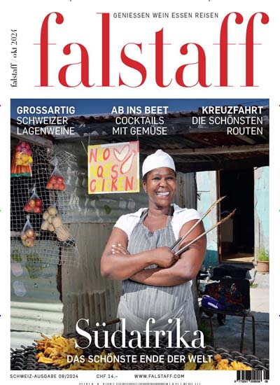 Titelbild der Ausgabe 8/2024 von falstaff Magazin Schweiz. Diese Zeitschrift und viele weitere Kochzeitschriften und Backzeitschriften als Abo oder epaper bei United Kiosk online kaufen.