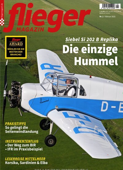 Titelbild der Ausgabe 2/2025 von fliegermagazin. Diese Zeitschrift und viele weitere Reisemagazine, Freizeitmagazine und Wissensmagazine als Abo oder epaper bei United Kiosk online kaufen.