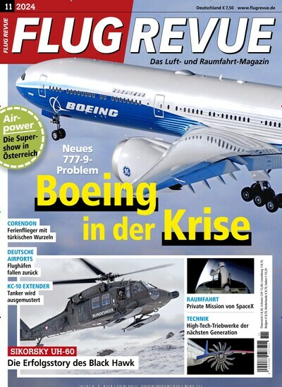 Titelbild der Ausgabe 11/2024 von Flug Revue. Diese Zeitschrift und viele weitere Reisemagazine, Freizeitmagazine und Wissensmagazine als Abo oder epaper bei United Kiosk online kaufen.