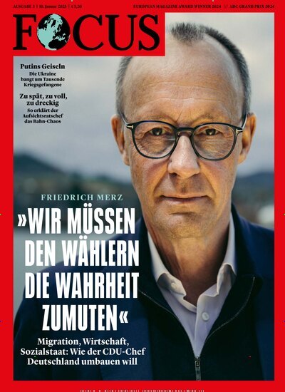 Titelbild der Ausgabe 3/2025 von FOCUS. Diese Zeitschrift und viele weitere Wirtschaftsmagazine und Politikmagazine als Abo oder epaper bei United Kiosk online kaufen.