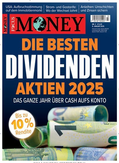 Titelbild der Ausgabe 3/2025 von FOCUS Money. Diese Zeitschrift und viele weitere Wirtschaftsmagazine und Politikmagazine als Abo oder epaper bei United Kiosk online kaufen.