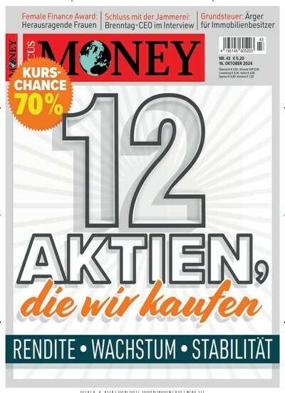 Titelbild der Ausgabe 43/2024 von FOCUS Money. Diese Zeitschrift und viele weitere Wirtschaftsmagazine und Politikmagazine als Abo oder epaper bei United Kiosk online kaufen.