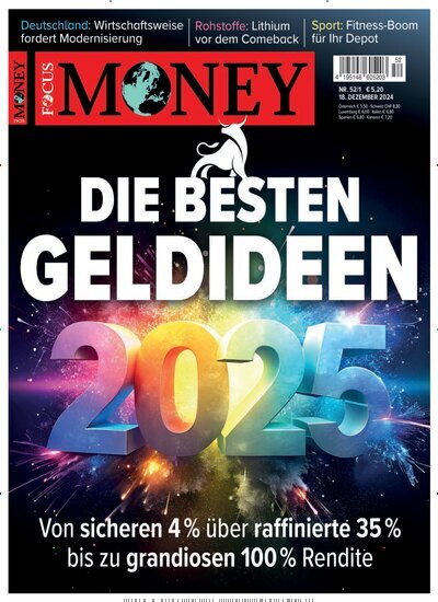 Titelbild der Ausgabe 52/2024 von FOCUS Money. Diese Zeitschrift und viele weitere Wirtschaftsmagazine und Politikmagazine als Abo oder epaper bei United Kiosk online kaufen.