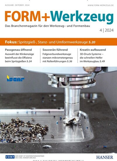 Titelbild der Ausgabe 4/2024 von FORM + Werkzeug. Diese Zeitschrift und viele weitere Industriemagazine und Handwerkmagazine als Abo oder epaper bei United Kiosk online kaufen.