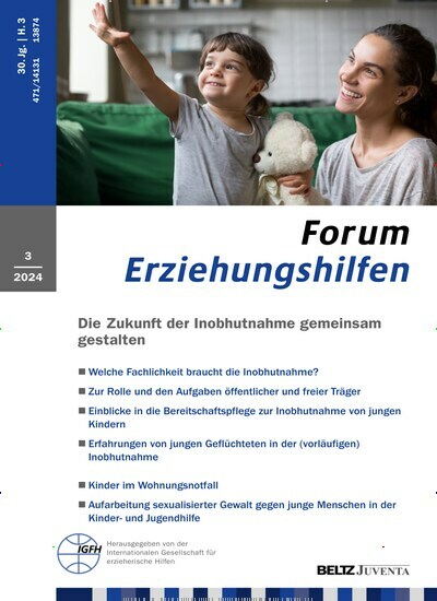 Titelbild der Ausgabe 3/2024 von Forum Erziehungshilfen. Diese Zeitschrift und viele weitere Zeitschriften für Pädagogik als Abo oder epaper bei United Kiosk online kaufen.