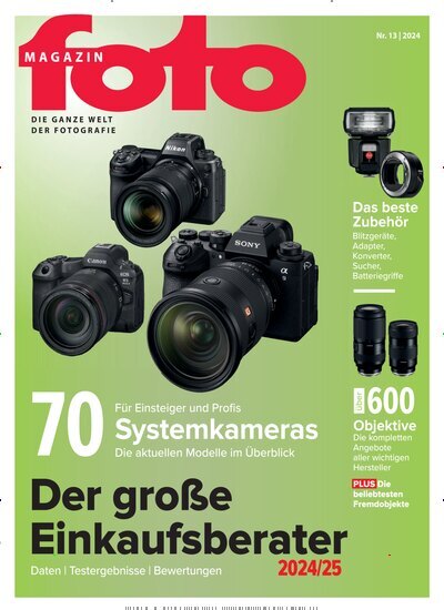 Titelbild der Ausgabe 121/2024 von fotoMAGAZIN. Diese Zeitschrift und viele weitere Audiomagazine, Filmmagazine und Fotozeitschriften als Abo oder epaper bei United Kiosk online kaufen.