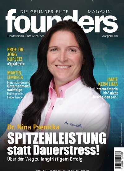 Titelbild der Ausgabe 68/2025 von founders magazin. Diese Zeitschrift und viele weitere Wirtschaftsmagazine und Politikmagazine als Abo oder epaper bei United Kiosk online kaufen.