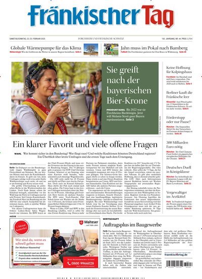 Titelbild der Ausgabe 44/2025 von Fränkischer Tag Forchheim. Diese Zeitschrift und viele weitere Zeitungsabos als Abo oder epaper bei United Kiosk online kaufen.