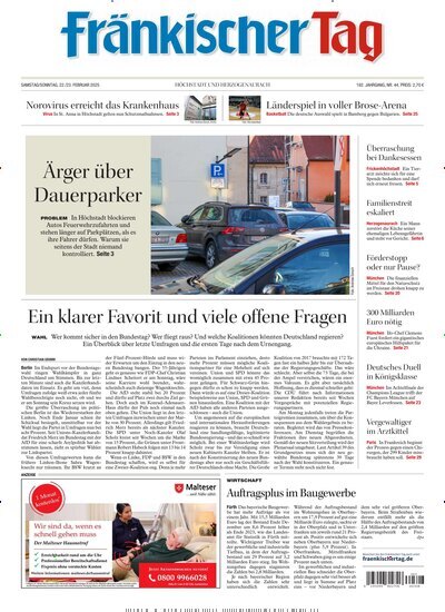 Titelbild der Ausgabe 44/2025 von Fränkischer Tag Höchstadt und Herzogenaurach. Diese Zeitschrift und viele weitere Zeitungsabos als Abo oder epaper bei United Kiosk online kaufen.