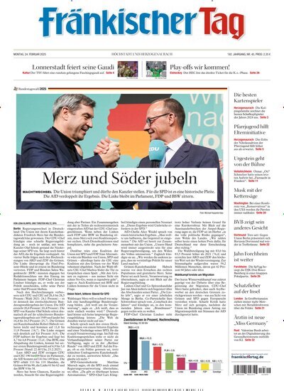 Titelbild der Ausgabe 45/2025 von Fränkischer Tag Höchstadt und Herzogenaurach. Diese Zeitschrift und viele weitere Zeitungsabos als Abo oder epaper bei United Kiosk online kaufen.