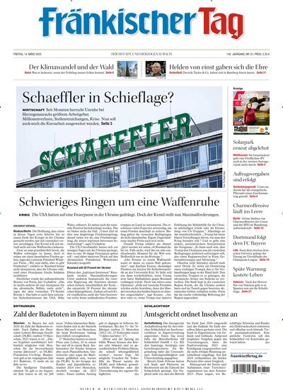 Titelbild der Ausgabe 61/2025 von Fränkischer Tag Höchstadt und Herzogenaurach. Diese Zeitschrift und viele weitere Zeitungsabos als Abo oder epaper bei United Kiosk online kaufen.