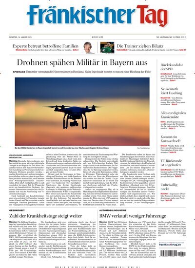 Titelbild der Ausgabe 10/2025 von Fränkischer Tag Kronach. Diese Zeitschrift und viele weitere Zeitungsabos als Abo oder epaper bei United Kiosk online kaufen.