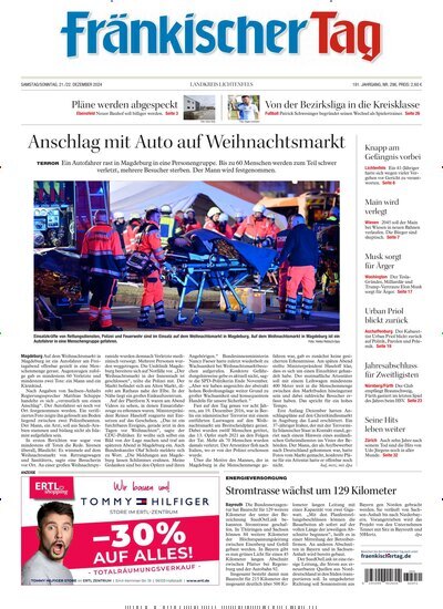 Titelbild der Ausgabe 296/2024 von Fränkischer Tag Landkreis Lichtenfels. Diese Zeitschrift und viele weitere Zeitungsabos als Abo oder epaper bei United Kiosk online kaufen.