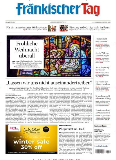 Titelbild der Ausgabe 298/2024 von Fränkischer Tag Landkreis Lichtenfels. Diese Zeitschrift und viele weitere Zeitungsabos als Abo oder epaper bei United Kiosk online kaufen.