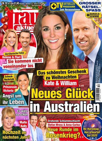 Titelbild der Ausgabe 52/2024 von frau aktuell. Diese Zeitschrift und viele weitere Frauenzeitschriften als Abo oder epaper bei United Kiosk online kaufen.