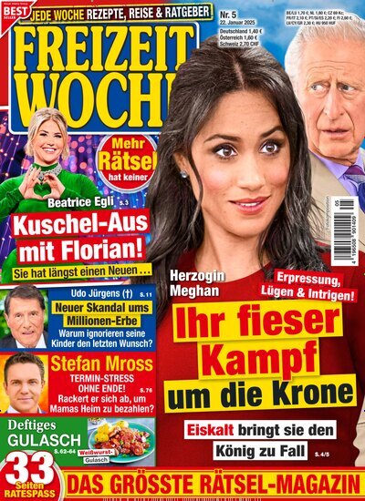 Titelbild der Ausgabe 5/2025 von Freizeitwoche. Diese Zeitschrift und viele weitere Frauenzeitschriften als Abo oder epaper bei United Kiosk online kaufen.