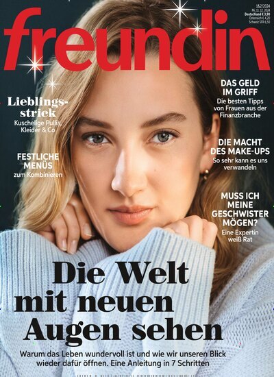 Titelbild der Ausgabe 2/2025 von freundin. Diese Zeitschrift und viele weitere Frauenzeitschriften als Abo oder epaper bei United Kiosk online kaufen.