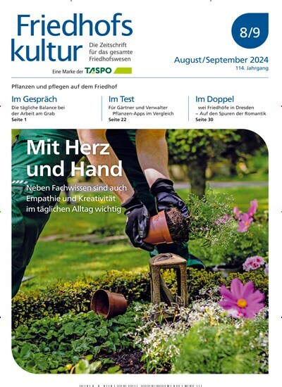 Titelbild der Ausgabe 9/2024 von Friedhofskultur. Diese Zeitschrift und viele weitere Naturzeitschriften, Landwirtschaftszeitungen und Umweltmagazine als Abo oder epaper bei United Kiosk online kaufen.