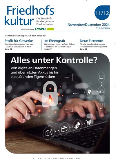 Titelbild der Ausgabe 12/2024 von Friedhofskultur. Diese Zeitschrift und viele weitere Naturzeitschriften, Landwirtschaftszeitungen und Umweltmagazine als Abo oder epaper bei United Kiosk online kaufen.