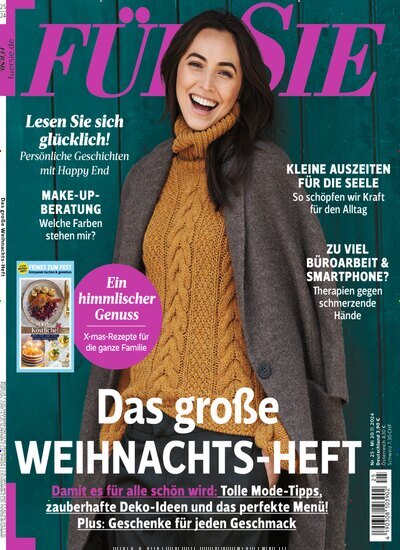 Titelbild der Ausgabe 25/2024 von Für Sie. Diese Zeitschrift und viele weitere Frauenzeitschriften als Abo oder epaper bei United Kiosk online kaufen.