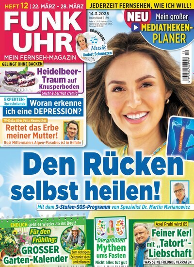 Titelbild der Ausgabe 12/2025 von Funk Uhr. Diese Zeitschrift und viele weitere Programmzeitschriften als Abo oder epaper bei United Kiosk online kaufen.