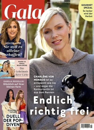 Titelbild der Ausgabe 43/2024 von Gala. Diese Zeitschrift und viele weitere Lifestylemagazine und Peoplemagazine als Abo oder epaper bei United Kiosk online kaufen.