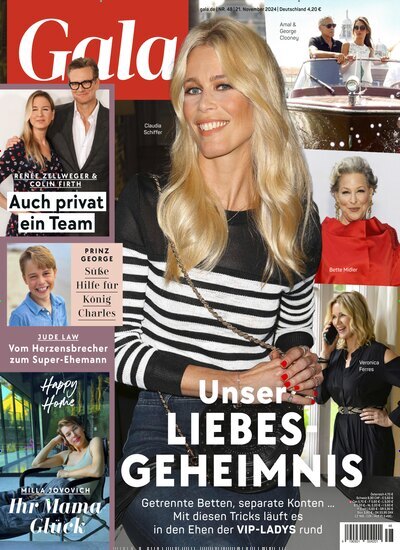 Titelbild der Ausgabe 48/2024 von Gala. Diese Zeitschrift und viele weitere Lifestylemagazine und Peoplemagazine als Abo oder epaper bei United Kiosk online kaufen.