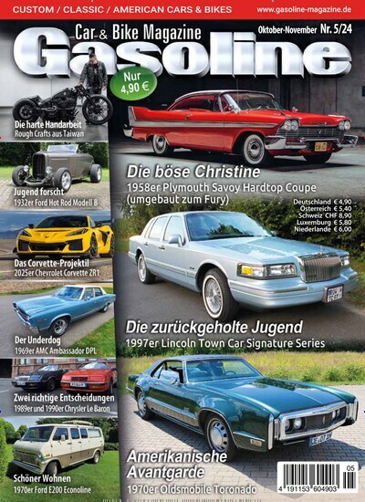 Titelbild der Ausgabe 5/2024 von Gasoline. Diese Zeitschrift und viele weitere Automagazine und Motorradzeitschriften als Abo oder epaper bei United Kiosk online kaufen.