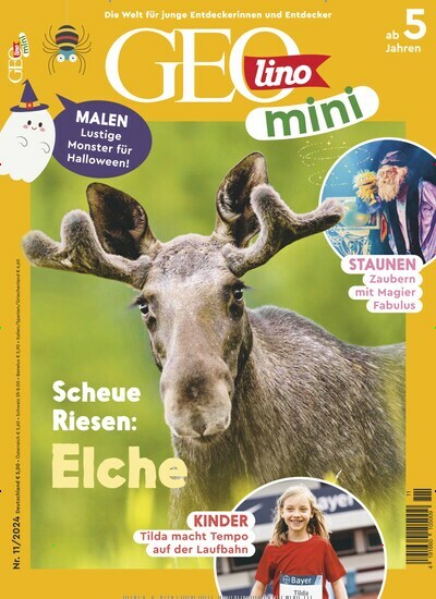 Titelbild der Ausgabe 11/2024 von GEOlino mini. Diese Zeitschrift und viele weitere Jugendzeitschriften und Kinderzeitschriften als Abo oder epaper bei United Kiosk online kaufen.