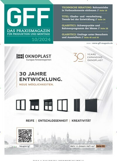 Titelbild der Ausgabe 10/2024 von GFF Das Praxismagazin. Diese Zeitschrift und viele weitere Architekturzeitschriften und Bauzeitschriften als Abo oder epaper bei United Kiosk online kaufen.