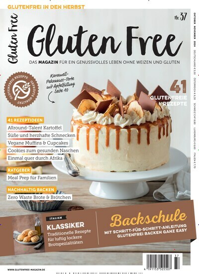 Titelbild der Ausgabe 37/2024 von Gluten Free. Diese Zeitschrift und viele weitere Kochzeitschriften und Backzeitschriften als Abo oder epaper bei United Kiosk online kaufen.