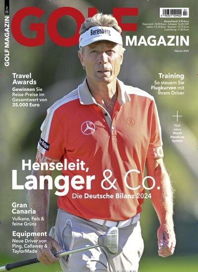 Titelbild der Ausgabe 2/2025 von Golf Magazin. Diese Zeitschrift und viele weitere Sportmagazine als Abo oder epaper bei United Kiosk online kaufen.