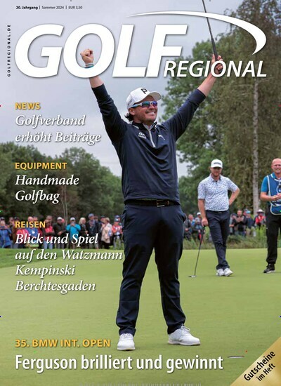 Titelbild der Ausgabe 2/2024 von GOLF Regional. Diese Zeitschrift und viele weitere Sportmagazine als Abo oder epaper bei United Kiosk online kaufen.
