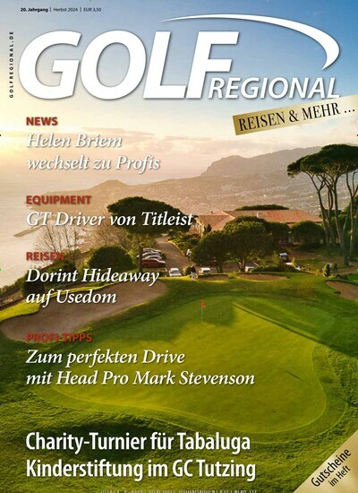 Titelbild der Ausgabe 3/2024 von GOLF Regional. Diese Zeitschrift und viele weitere Sportmagazine als Abo oder epaper bei United Kiosk online kaufen.