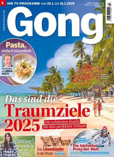 Titelbild der Ausgabe 4/2025 von Gong. Diese Zeitschrift und viele weitere Programmzeitschriften als Abo oder epaper bei United Kiosk online kaufen.