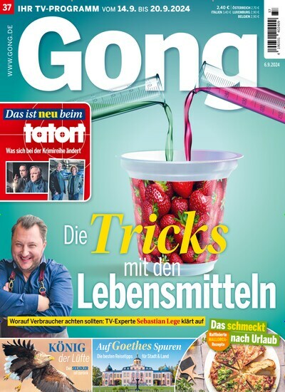 Titelbild der Ausgabe 37/2024 von Gong. Diese Zeitschrift und viele weitere Programmzeitschriften als Abo oder epaper bei United Kiosk online kaufen.