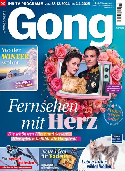 Titelbild der Ausgabe 52/2024 von Gong. Diese Zeitschrift und viele weitere Programmzeitschriften als Abo oder epaper bei United Kiosk online kaufen.