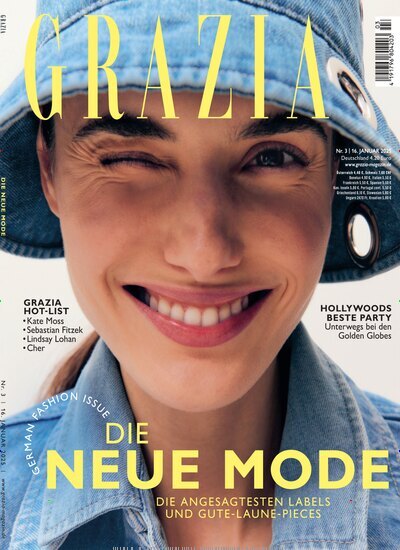 Titelbild der Ausgabe 3/2025 von Grazia. Diese Zeitschrift und viele weitere Lifestylemagazine und Peoplemagazine als Abo oder epaper bei United Kiosk online kaufen.