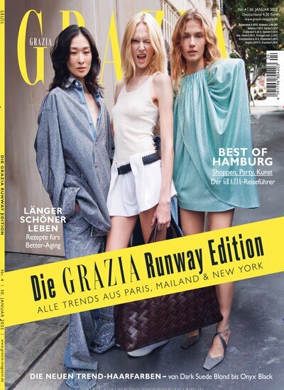 Titelbild der Ausgabe 4/2025 von Grazia. Diese Zeitschrift und viele weitere Lifestylemagazine und Peoplemagazine als Abo oder epaper bei United Kiosk online kaufen.