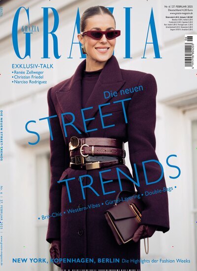 Titelbild der Ausgabe 6/2025 von Grazia. Diese Zeitschrift und viele weitere Lifestylemagazine und Peoplemagazine als Abo oder epaper bei United Kiosk online kaufen.