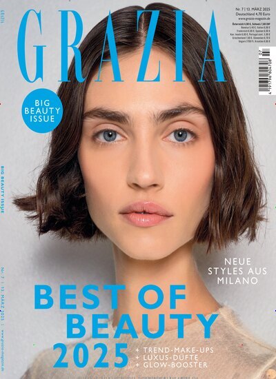 Titelbild der Ausgabe 7/2025 von Grazia. Diese Zeitschrift und viele weitere Lifestylemagazine und Peoplemagazine als Abo oder epaper bei United Kiosk online kaufen.