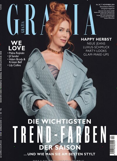 Titelbild der Ausgabe 24/2024 von Grazia. Diese Zeitschrift und viele weitere Lifestylemagazine und Peoplemagazine als Abo oder epaper bei United Kiosk online kaufen.